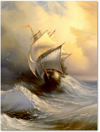 ship in storm